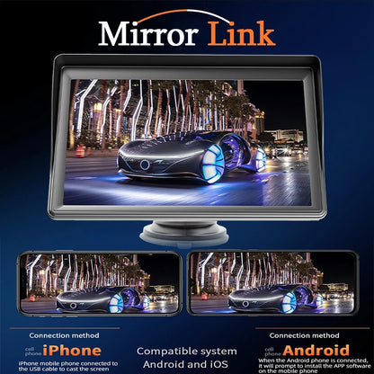 Car Display 7-inch Multimedia Support Wireless Carplay